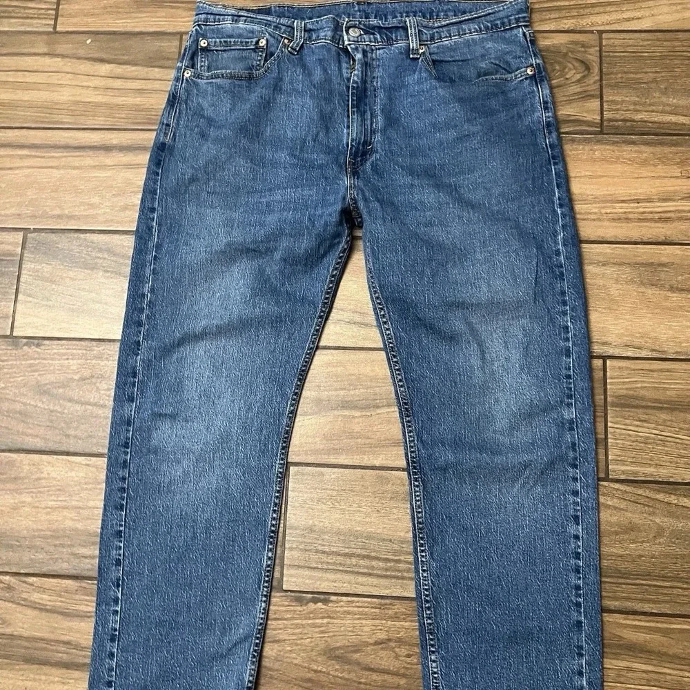 Levi's 505 Mens 38x30 Regular Fit Straight Leg Blue Jeans